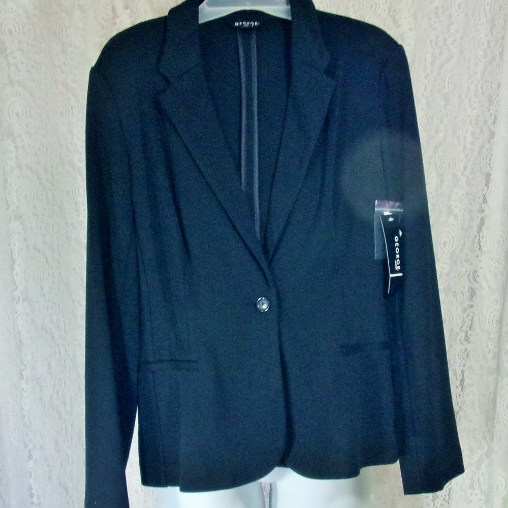 George Rich Black Ponti Suit Jacket NWT